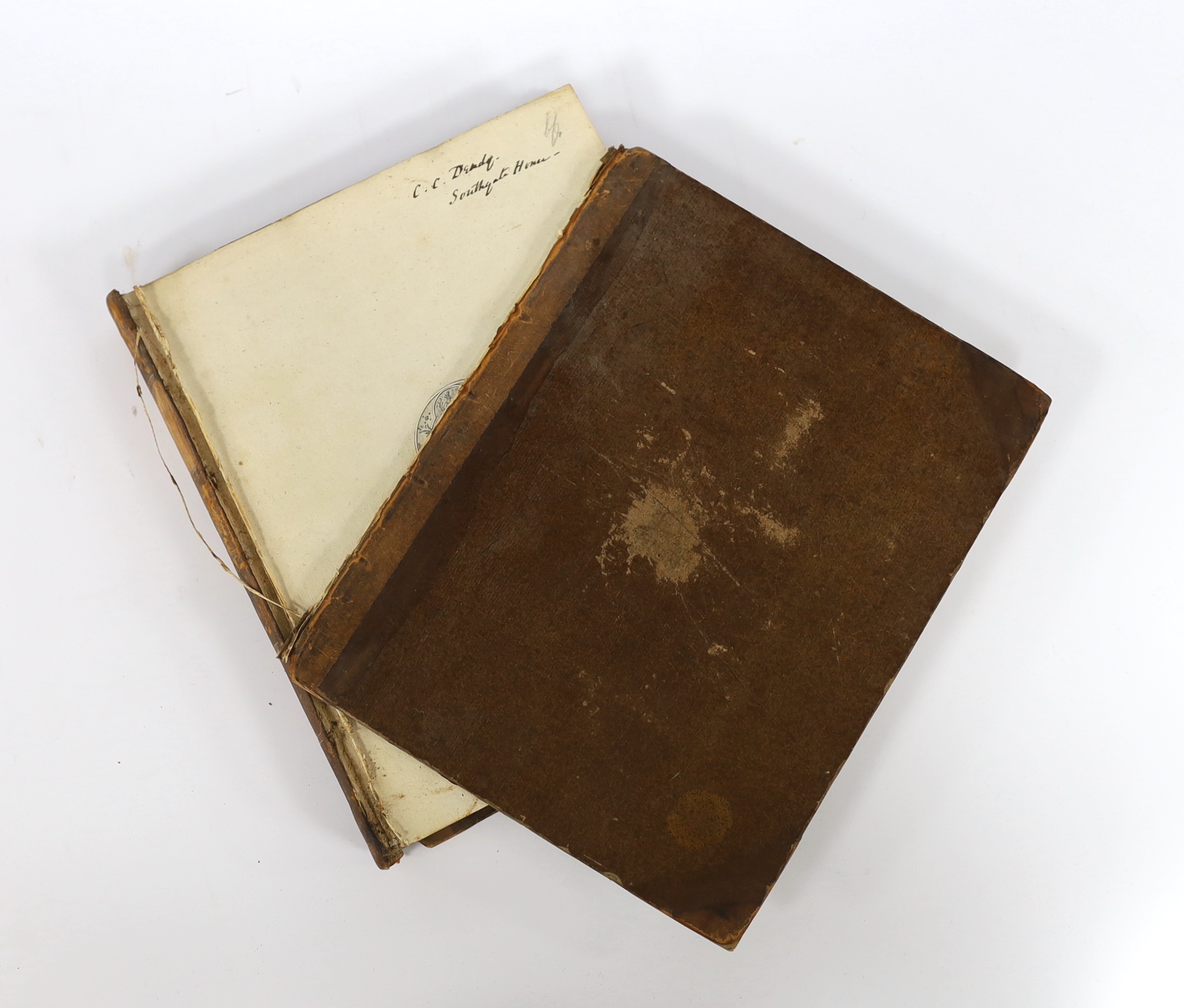 Del Castillo, Capt. Bernal Diaz - The True History of the Conquest of Mexico....translated from the original Spanish, by Maurice Keating. engraved pictorial plan, errata leaf; old half calf and boards (distressed), 4to.